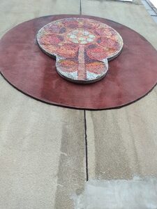 mozaika květ od miroslava houry poliklinika střekov novosedlické náměstí ústí nad labem